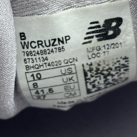 Women's NEW BALANCE Fresh Foam Cruz WCRUZNP Grey Running Shoe Sz 10 - Picture 6 of 6